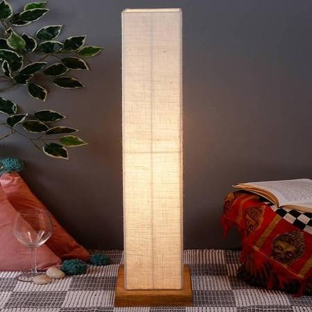 Miranda White Cotton Shade Floor Lamp