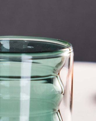 Starry Spiral Double Wall Glasses - Green