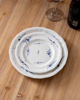 Blue Floral Scroll Quarter Plate