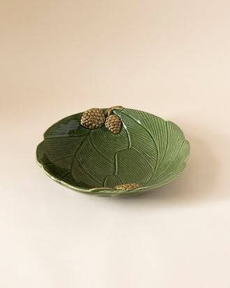 Pinecone Leaf Ceramic Decorative Bowl