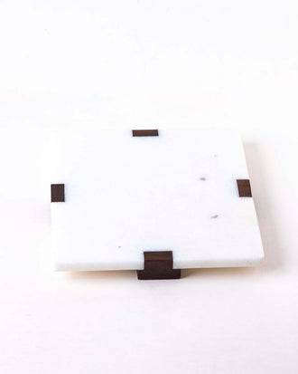 White Marble Appetizer Serving Tray - Square