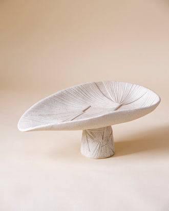 Palm Textured Footed Decorative Bowl