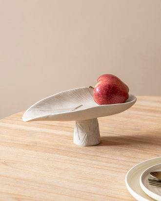 Palm Textured Footed Decorative Bowl