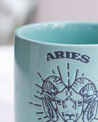 Aries Zodiac Mug - Turquoise