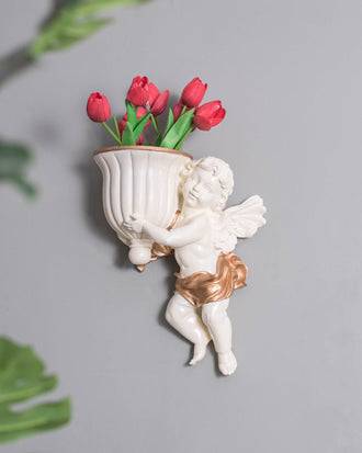Angel Cherub - Wall Mounted Planter Urn