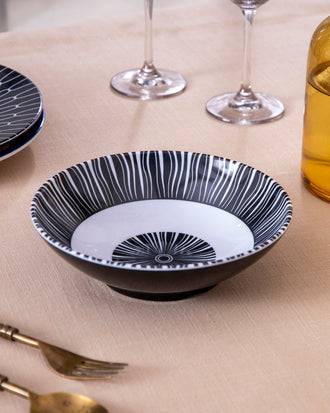 Monique Melamine Serving Bowl - Black