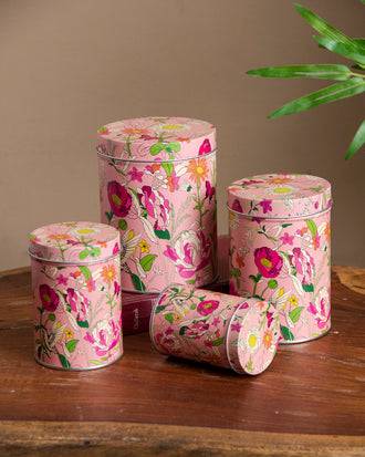 Vintage Floral Storage Canister - Set Of 4