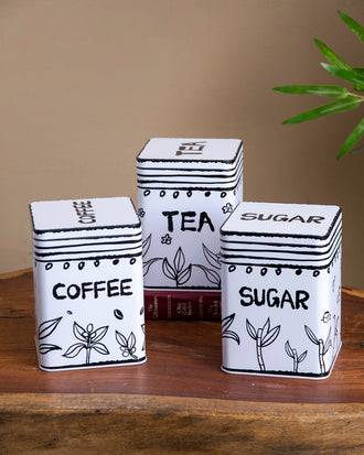 Botanical Bliss Kitchen Storage Canisters - Set Of 3