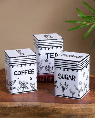 Botanical Bliss Kitchen Storage Canisters - Set Of 3