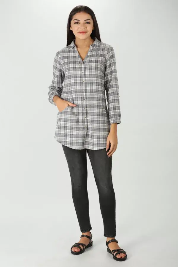 Grey Plaid Shirt