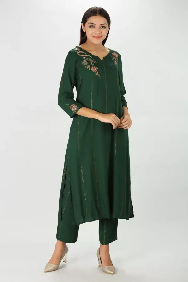 Fern Rayon Twill Kurti