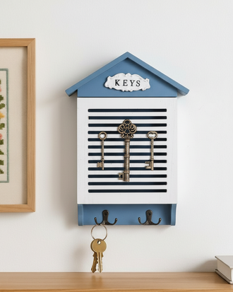 Blue Cottage Wall Key Box