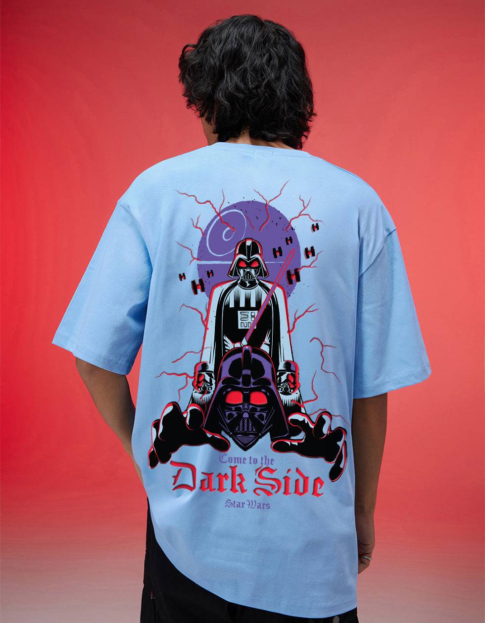 Star Wars Dark Side Dutch Canal Oversized Back Graphic Printed T-shirt