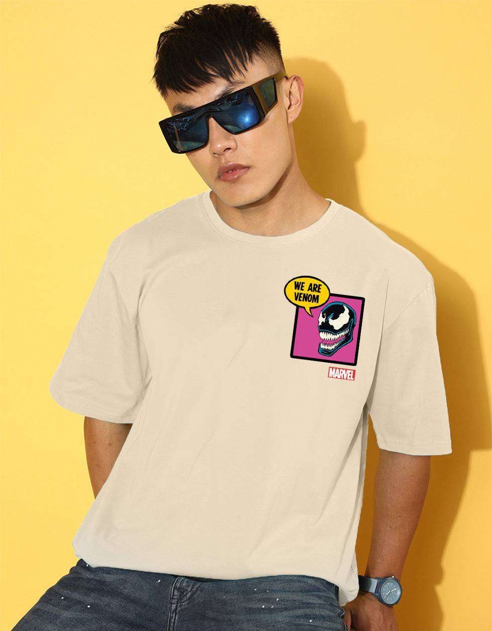 We Are Venom Marvel Swanwhite Oversized Graphic Printed T-shirt