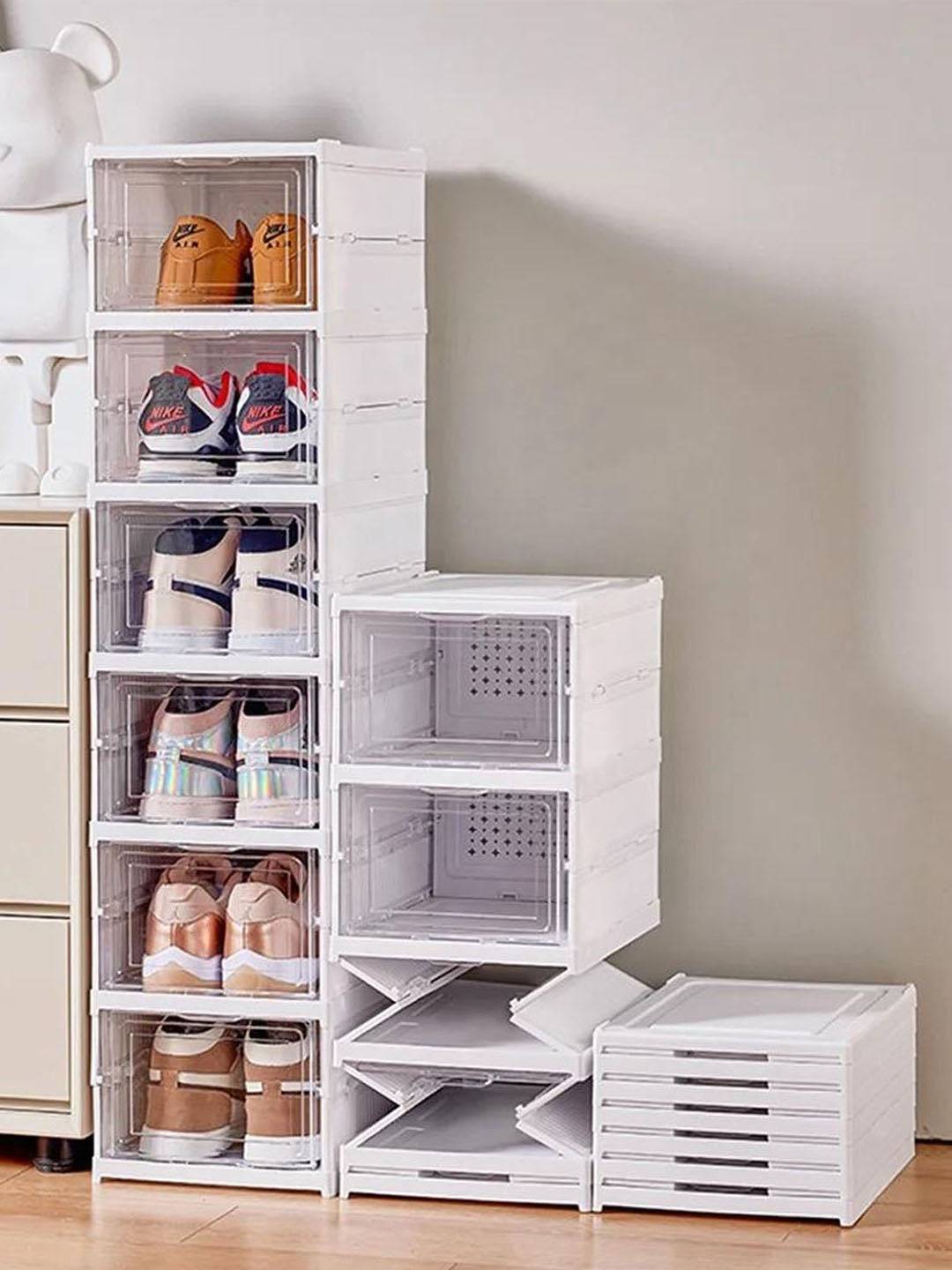 Set of 6 Shoe Boxes Professional Shoes Display Case (Fits India/UK Size 13)