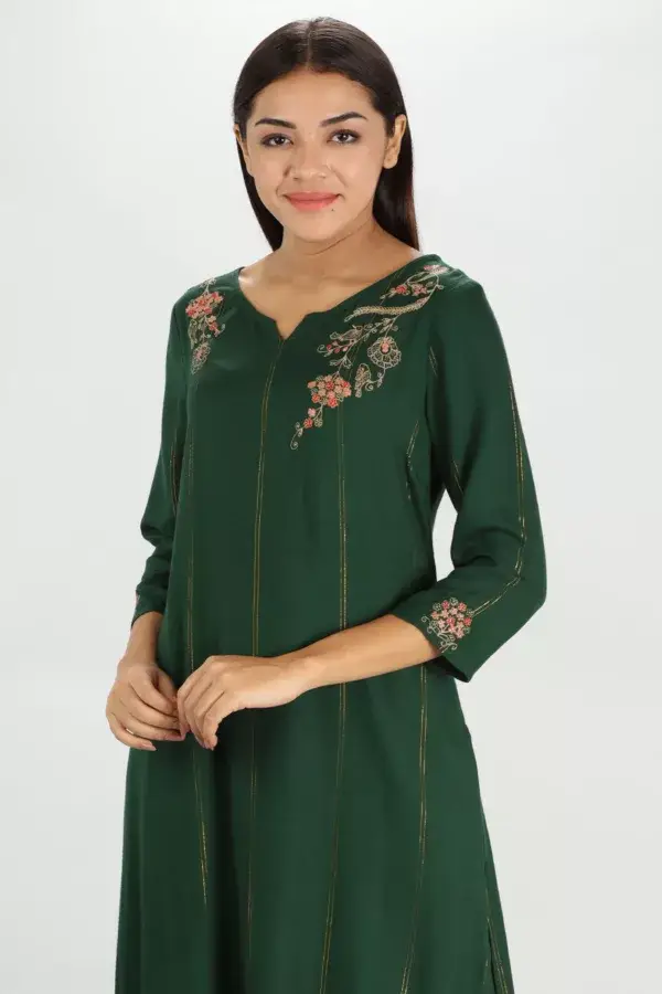 Fern Rayon Twill Kurti