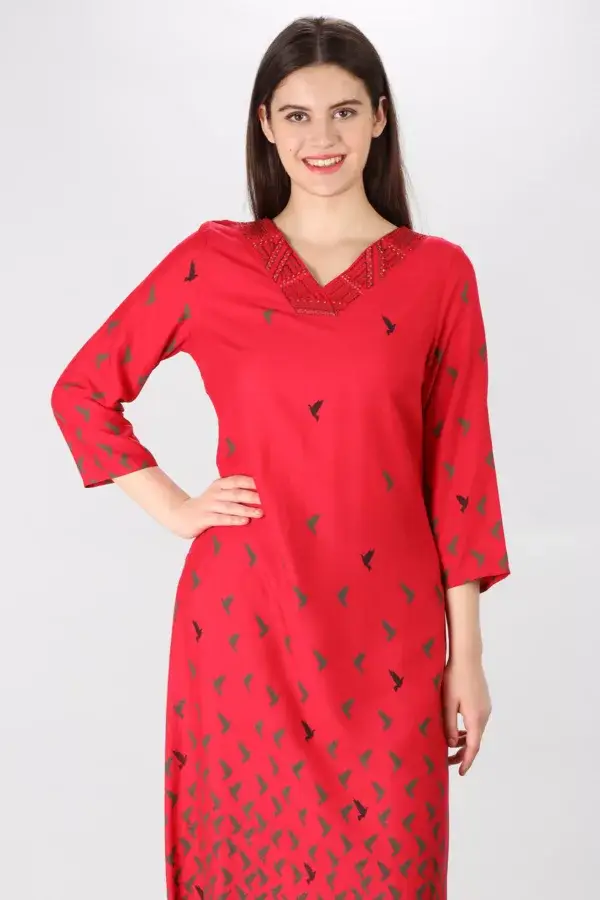 Fiery Embroidered Kurti