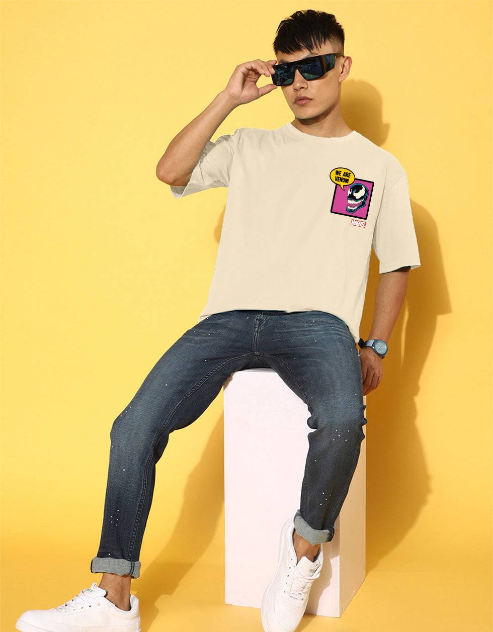 We Are Venom Marvel Swanwhite Oversized Graphic Printed T-shirt