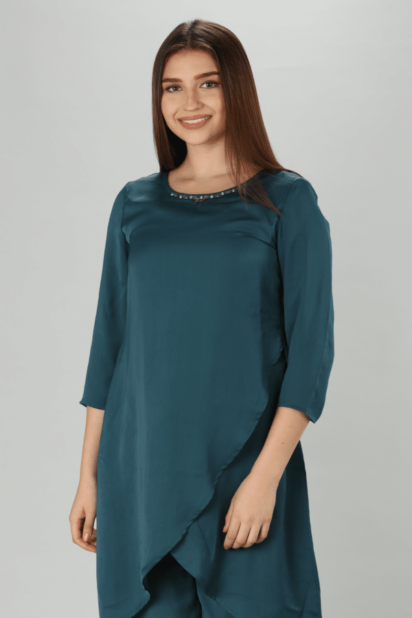 Solid Teal Kurti