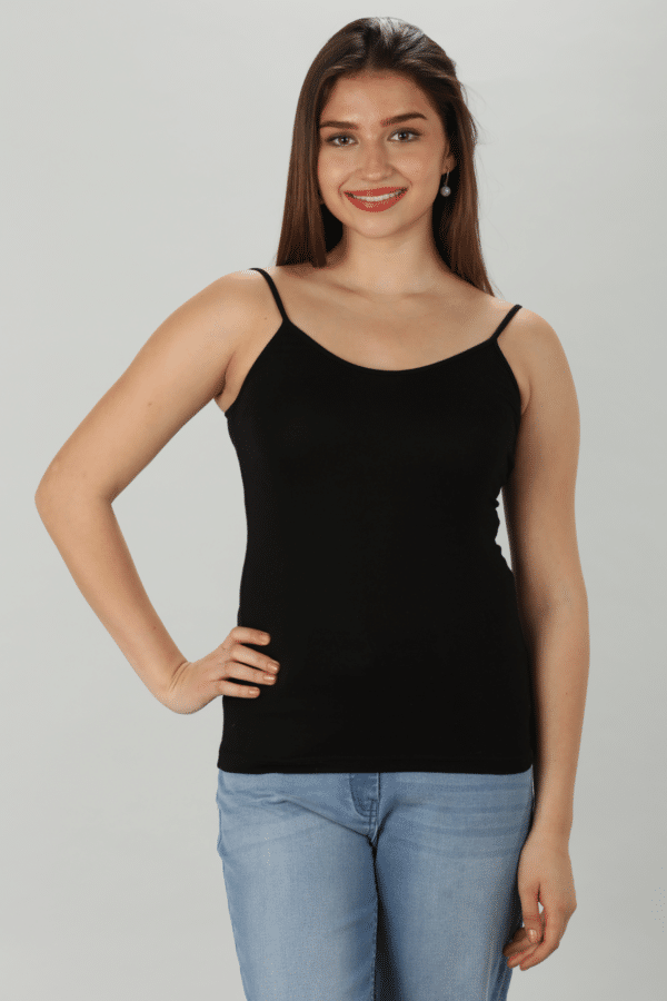 Black Solid Camisoles