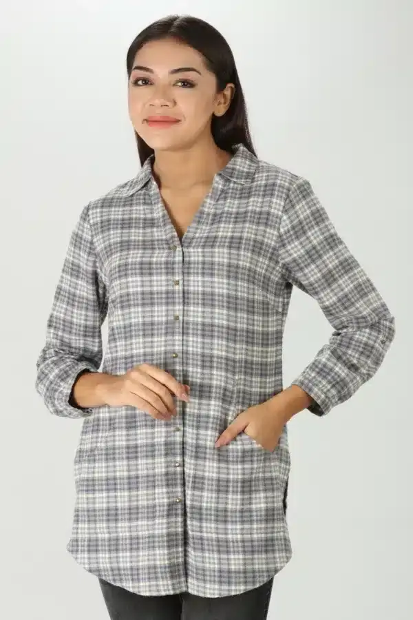 Grey Plaid Shirt