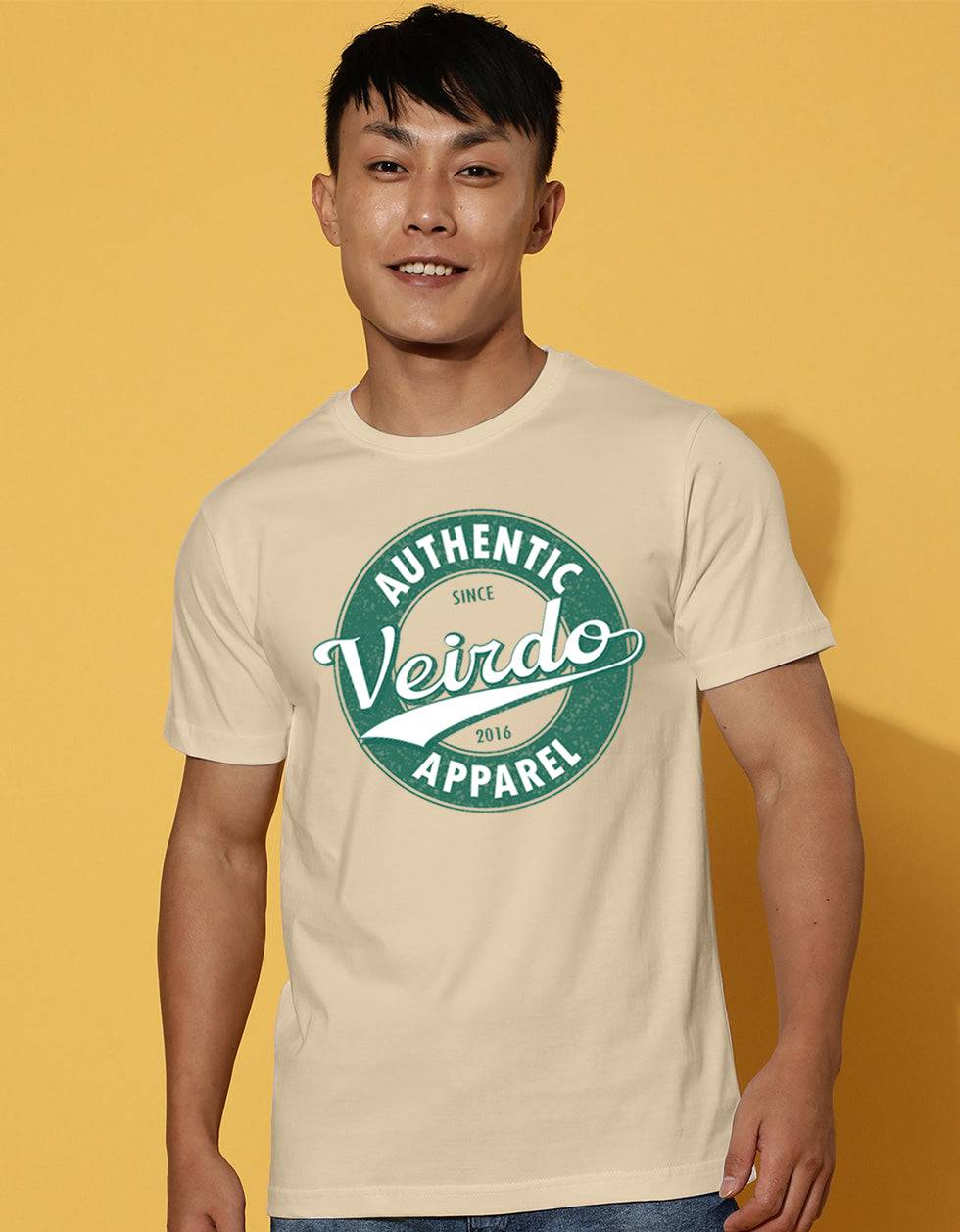 Veirdo Authentic Swanwhite Regular Fit Printed T-shirt