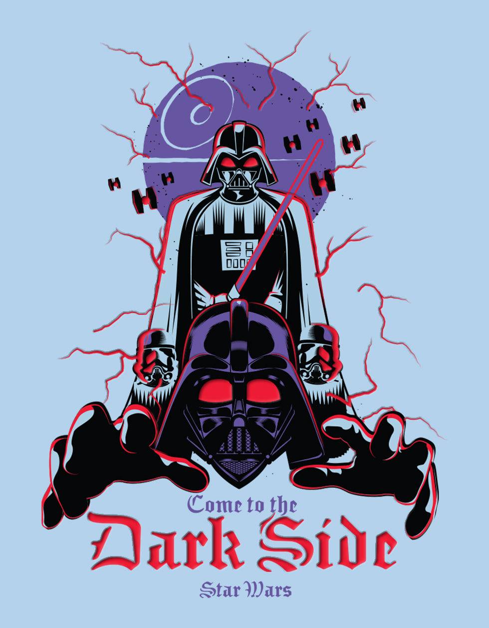 Star Wars Dark Side Dutch Canal Oversized Back Graphic Printed T-shirt