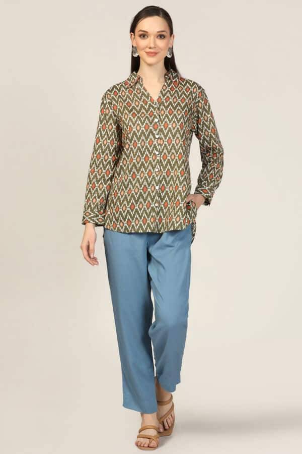 Blue Modal Palazzo Trousers