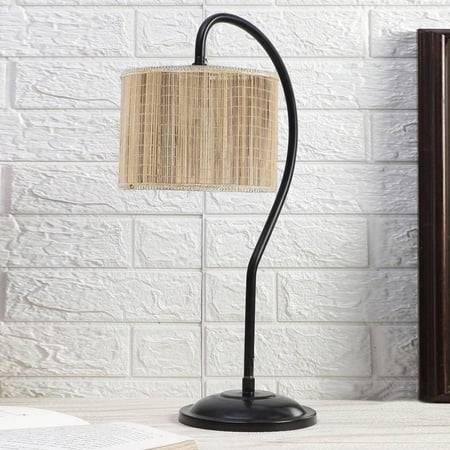 Round Bamboo Curvy Table lamp with Iron Base (SP00)