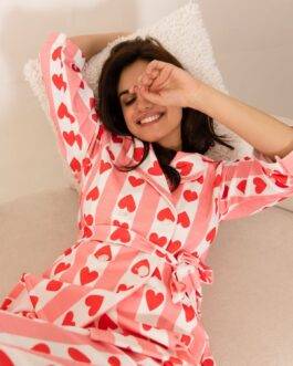 ‘Emily in Paris’ Inspired Blazer Style Pajama Set, Parisian Chic Loungewear