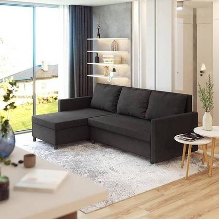 Wego 3 RHS Sofa cum Bed with Storage in Dark Brown Colour