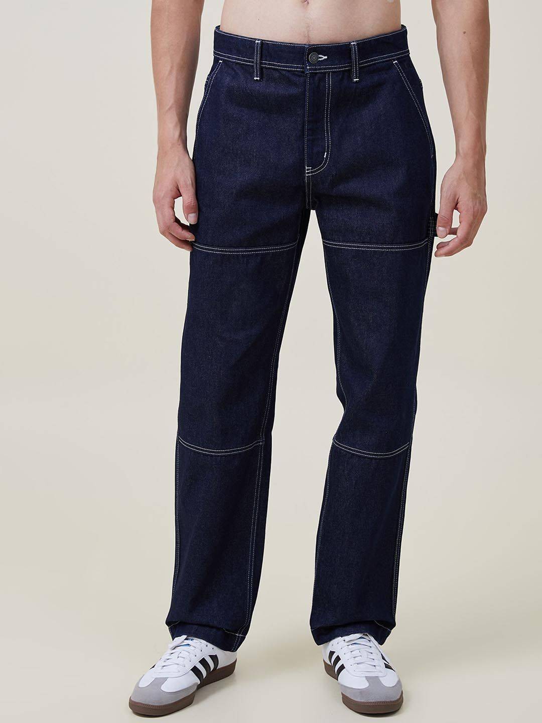 Kotty Men Jean Low-Rise Clean Look Stretchable Cargo Jeans