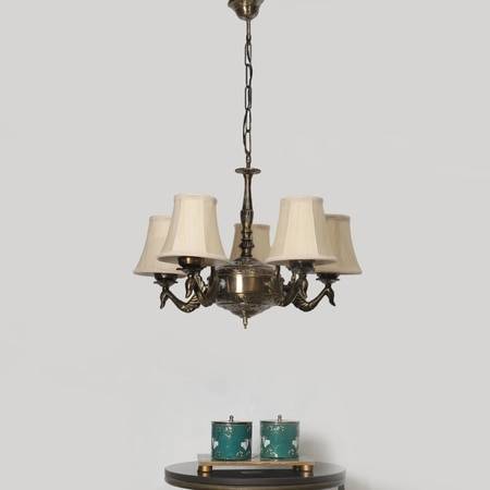Devansh Gold Wall Mounted Lamp With Black Cotton Shade