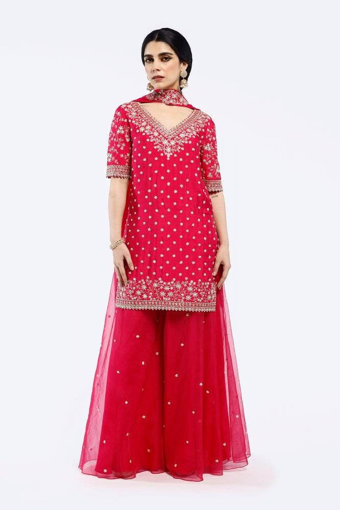 Embroidered Organza Suit Set Buy at ₹22995