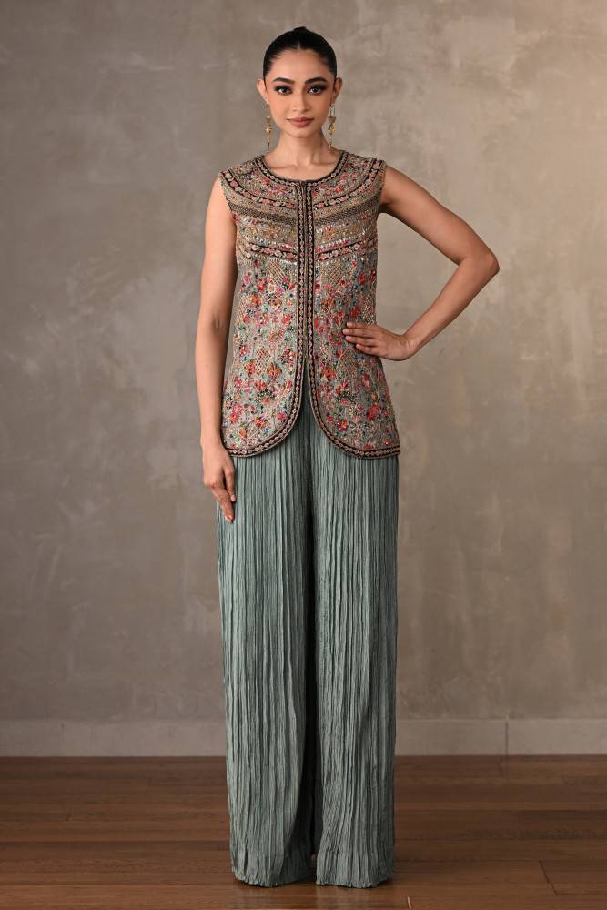 Rosette Embroidered Organza Co-Ord Set Buy at ₹26495