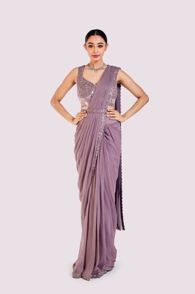 Embellished Bustier Drape Saree Buy at ₹22495