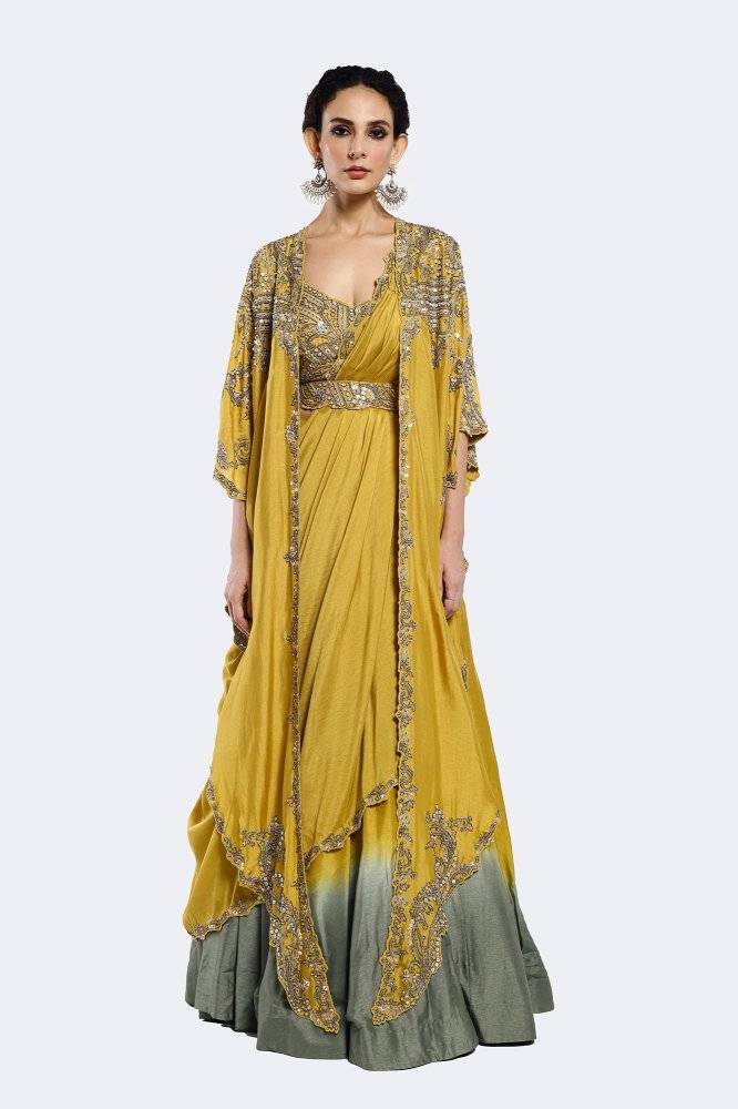 Three Piece Ombre Lehenga Set Buy at ₹44995