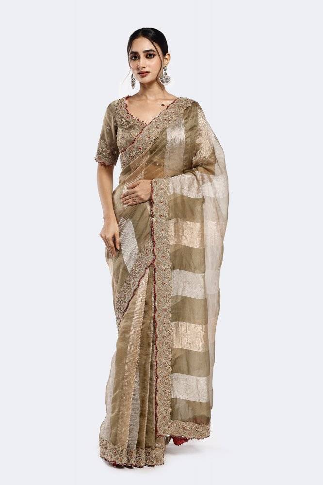 Panelled Tissue Saree Buy at ₹39495