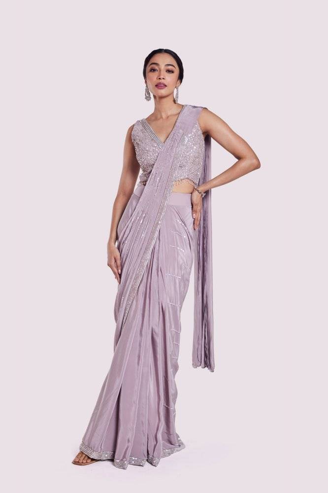 Dusty Onion Drape Saree Buy at ₹20995