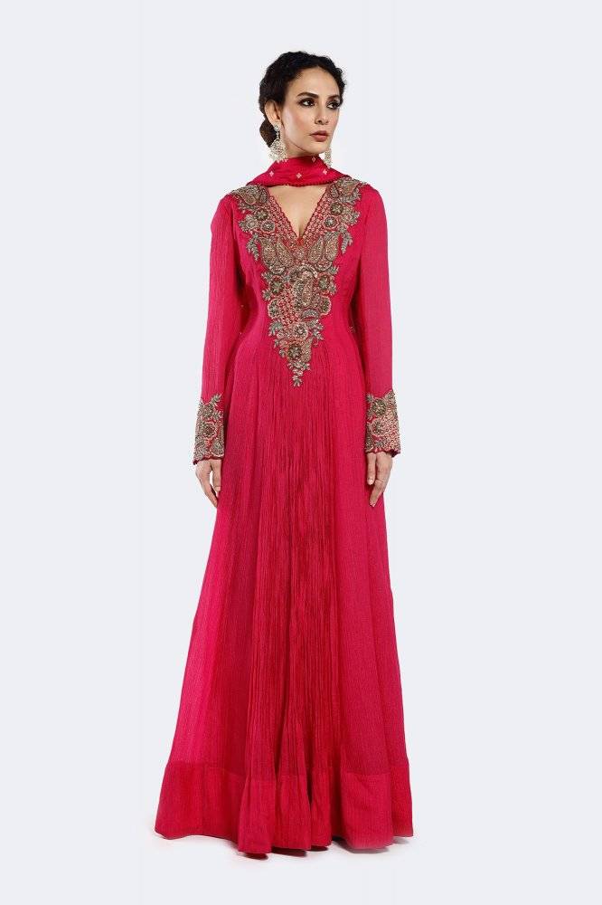 Bedecked Paisley Anarkali Suit Set Buy at ₹32495