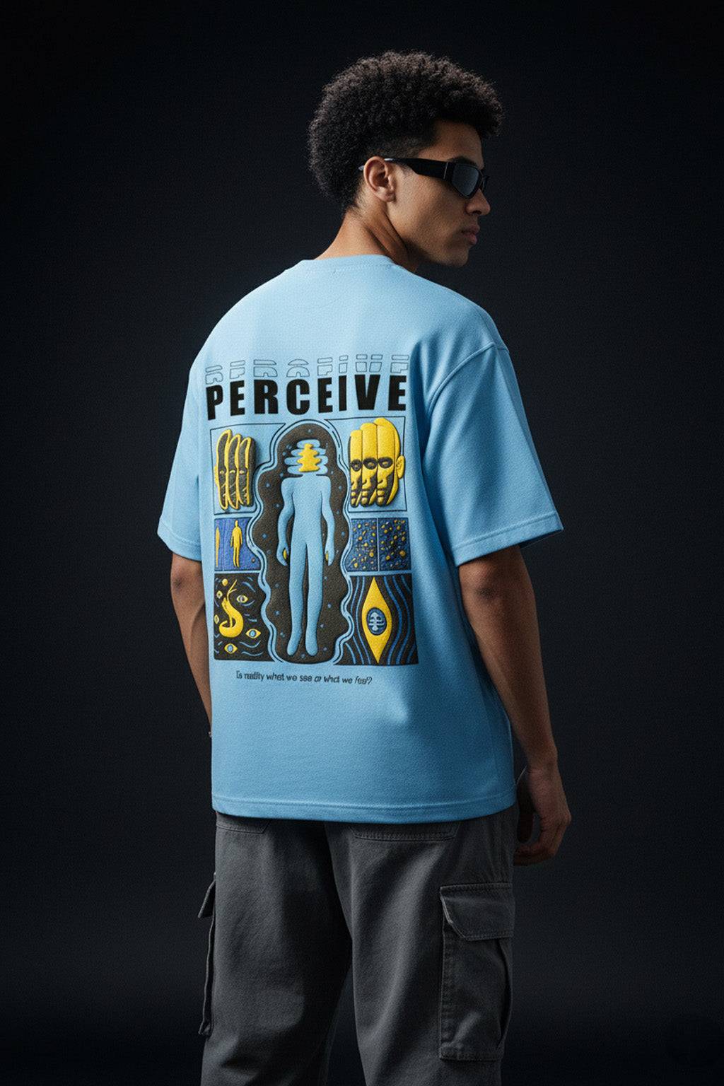 Perceive Dutch Canal Oversized Puff Printed Exclusive T-shirt