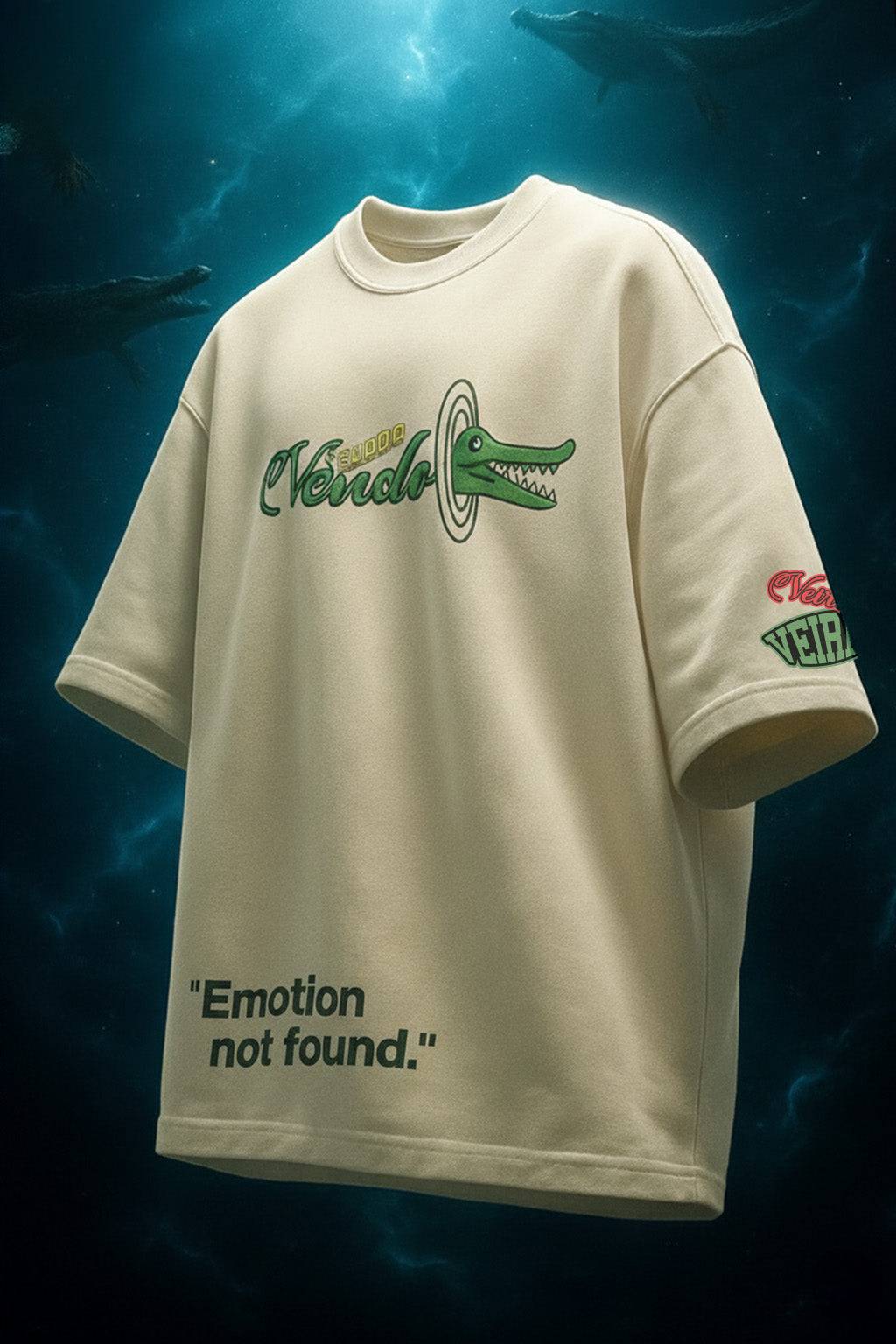 Crocodilian Swanwhite Oversized Puff Printed Exclusive T-shirt