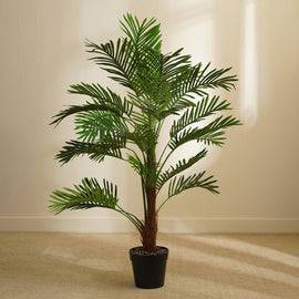 Green Faux Mini Palm Potted Plant