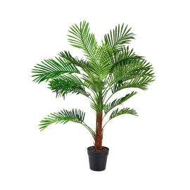 Green Faux Mini Palm Potted Plant