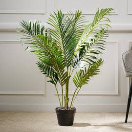 Green Artificial Areca Palm Potted Plant