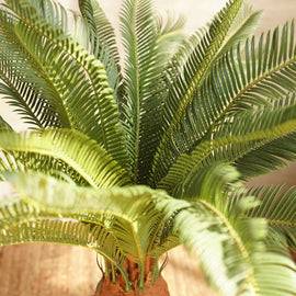 Green Faux Cycas Potted Plant