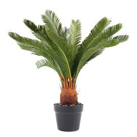 Green Faux Cycas Potted Plant