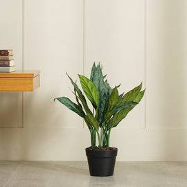 Green Faux Dracaena Potted Plant