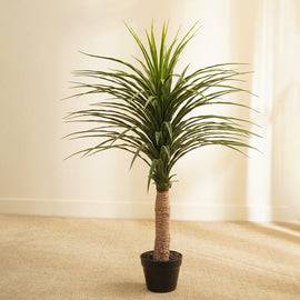 Green Faux Ponytail Palm Potted Plant Large