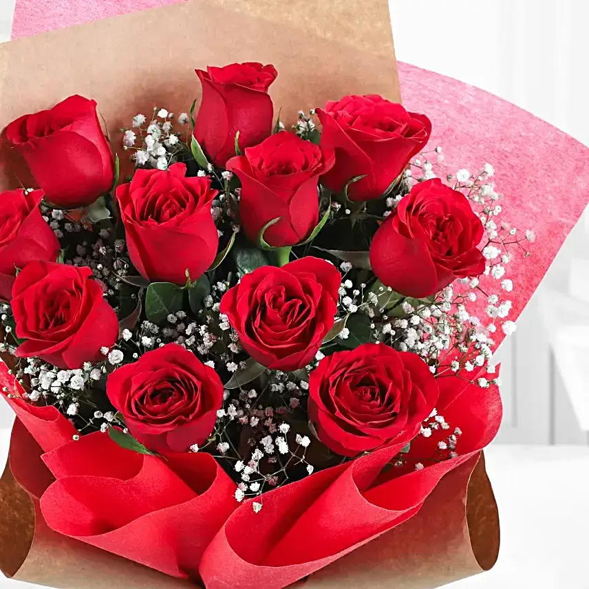 Romantic Red Roses Bouquet